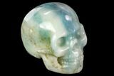 Polished Blue Calcite Skull #112370-1